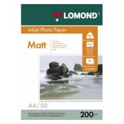 Бумага Lomond A4 200г/м2 50л.,матовая 2х сторонняя (0102033)