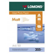 БУМАГА LOMOND A4 205Г/М2 50Л. МАТОВАЯ (0102085)