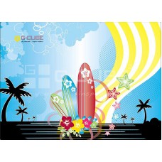 Наклейка для ноутбука 13-15" G-Cube GSA-15S, рисунок "Aloha Splash"