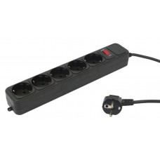 СЕТЕВОЙ ФИЛЬТР PC PET 1.8М 5 РОЗЕТОК ЧЁРНЫЙ AP01006-1.8-B