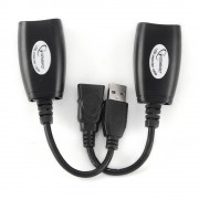 Удлинитель USB 2.0 по витой паре Gembird/Cablexpert UAE-30M USB AM-AF/RJ45Fx2 , блистер