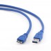 Кабель USB 3.0 Pro Gembird/Cablexpert CCP-mUSB3-AMBM-6, AM/microBM 9P, 1.8м, экран, синий, пакет