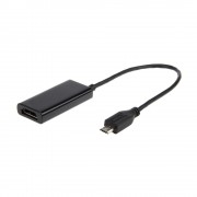 Конвертер HDTV адаптер Gembird/Cablexpert A-MHL-002, microUSB->HDMI, 5pin->19pin, пакет