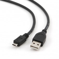 Кабель USB 2.0 Pro Gembird/Cablexpert CCP-mUSB2-AMBM-6, AM/microBM 5P, 1.8м, экран, черный, пакет