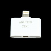 Переходник microUSB и Apple 30pin -> Lightning, Gembird A-USBA-003, 5pinF-30pinF/8pinM, пакет