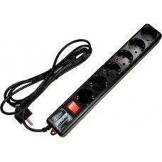 Сетевой фильтр Power Cube PRO, 1.95 м, LC контур, (черный) 10А/2,2кВт (SPL(5+1)-B-6 BLACK)