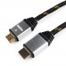 Кабель HDMI Konoos KCP-HDMInbk, 1м, v1.4, 19M/19M, алюмин корпус, черный, нейлоновая оплетка, позол.разъемы, коробка
