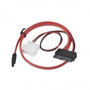 Кабель Combo micro SATA Cablexpert CC-MSATA-001, molex+SATA/microSATA, 9pin+7pin, для 1.8" HDD (длина инт - 45см, питание - 25см)