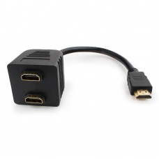 Разветвитель HDMI Cablexpert DSP-2PH4-002, HD19F/2x19F, 1 компьютер => 2 монитора, пасcивный, Full-HD, 3D, 1.4v