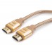 Кабель HDMI Cablexpert, серия Gold, 4,5 м, v1.4, M/M, золотой, позол.разъемы, алюминиевый корпус, нейлоновая оплетка, коробка CC-G-HDMI03-4.5M
