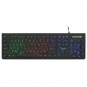Клавиатура с подсветкой Gembird KB-240L, USB, черный, 104 клавиши, подсветка Rainbow, круглые клавиши, кабель 1.5м